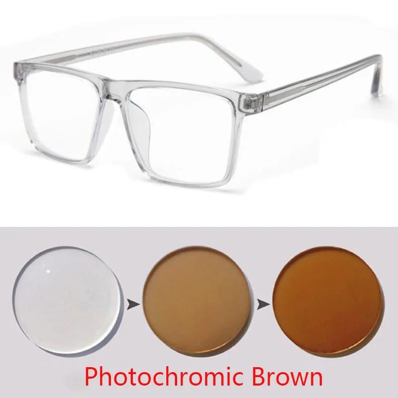 TR90 Overized Square Myopia EyeglassesBig Frame Prescription Glasses For The Nearsighted 0 -0.5 -0.75 To -6.0
