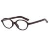 Dark Red Small Frame Glass Frame Retro Oval Glasses Eyewear Decorative Computer Anti-Blue Round Eyeglasses For Female