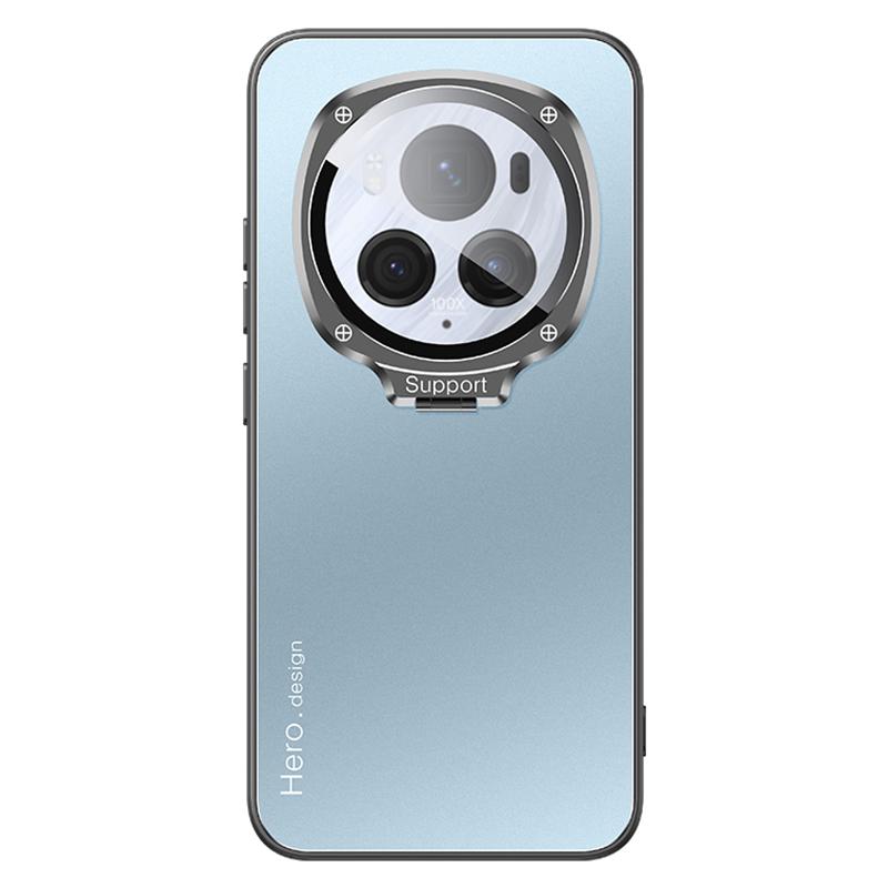 For Honor Magic6 Pro 5G Case with Lens Kickstand Shockproof PC+TPU Phone Cover