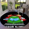 Among Us Custom Name Round Area Rug,Carpet Rug for Living Room Bedroom Sofa Playroom Decor,Non-slip Floor Mat
