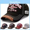 Unisex Cotton Baseball Cap With Embroidered Lettering And Vintage Brim For Outdoor Sun Protection