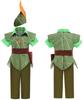 [SCLYX] Fantasy Boy Cosplay Costume 4-Piece Set for Boys - Cool and Cute Fantasy Boy Kids Costume, Green with Hat, Halloween Costume, Kids Costume, Bo