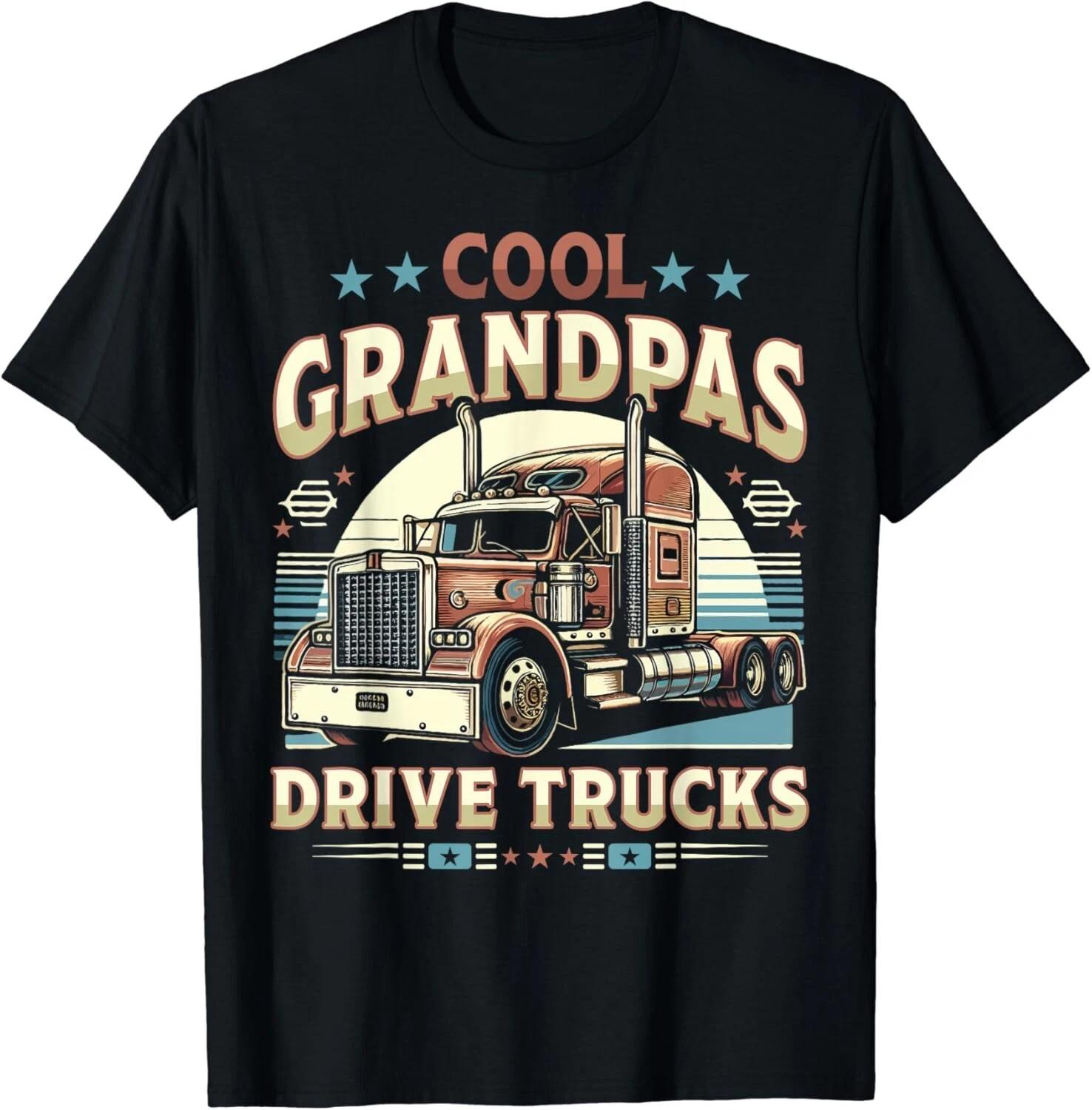 

Cool Grandpas Drive Trucks Trucker Truck Driver Outfit Gift Unisex T-Shirt L