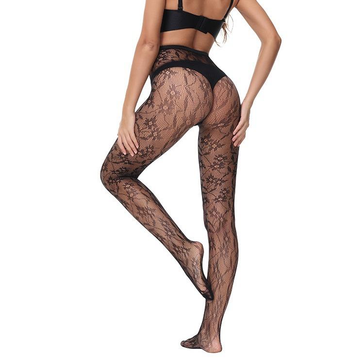 Tights, stockings, European and American floral patterned hollow socks3092