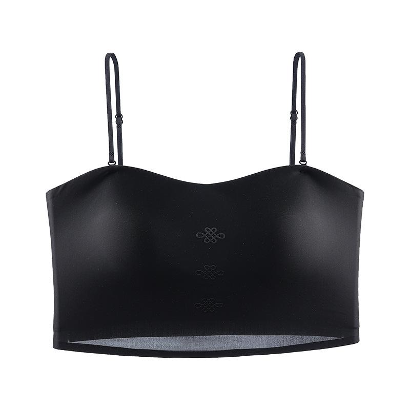 Summer Light Satin Breathable Beautiful Back Adjustment Thin Belt Vest Versatile Tube Top Anti-light Vest Type Non-marking Underwear