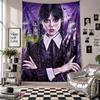 Wall TapestryWednesday Addams Art Hanging Cloth Decorative Background Cover for Room Decoration