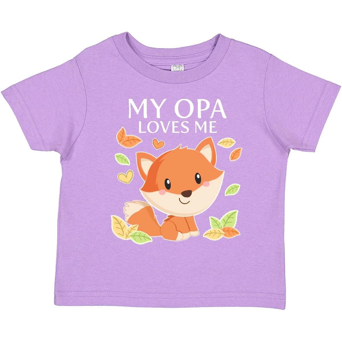 Inktastic My Opa Loves Me- Little Fox Toddler T-Shirt Family Foxes Grandpa First 160