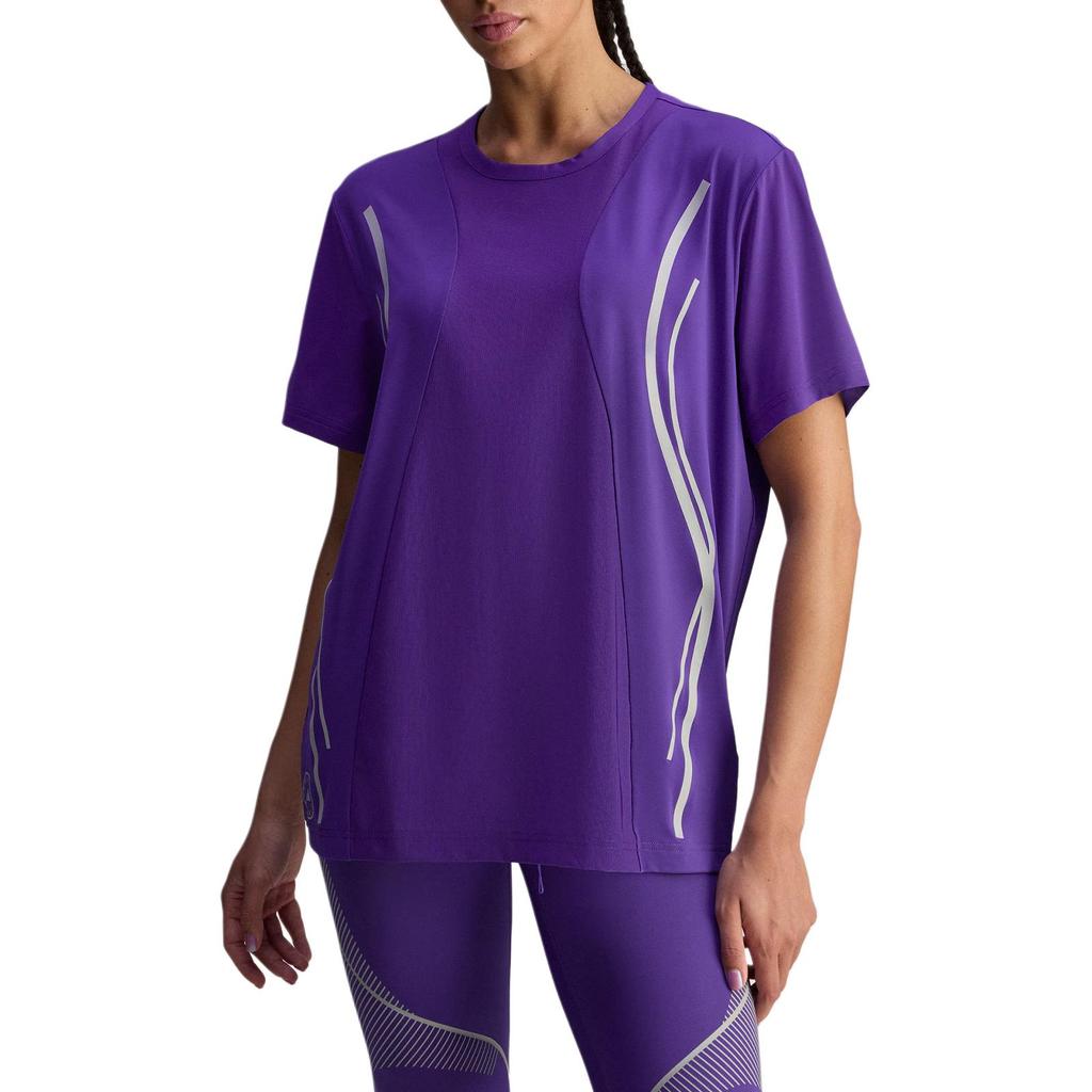 adidas X Stella McCartney Running T-Shirt Comfortable Soft Skin-Friendly Versatile Solid Color Short Sleeve Regular T-Shirt Women Tops JL6357