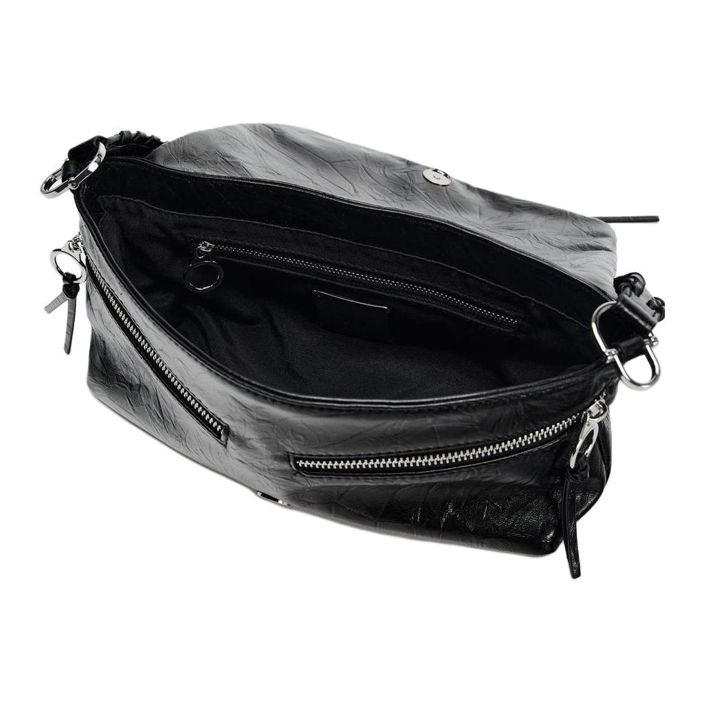 New ZARA PU Shoulder Bag Small Women's Black 16835410-35