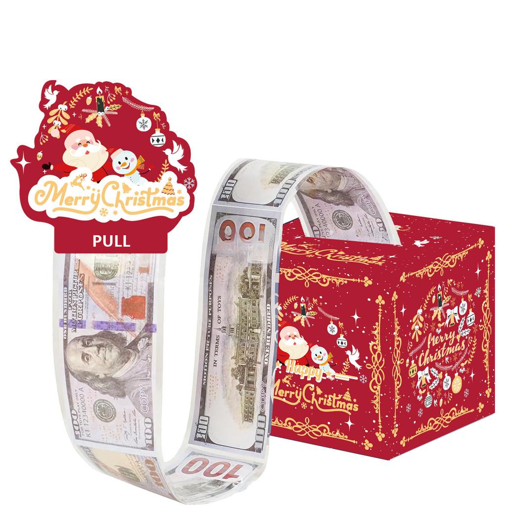 Red Christmas Themed Stripe Box Gift Wrap Holiday Event Supplies Decoration