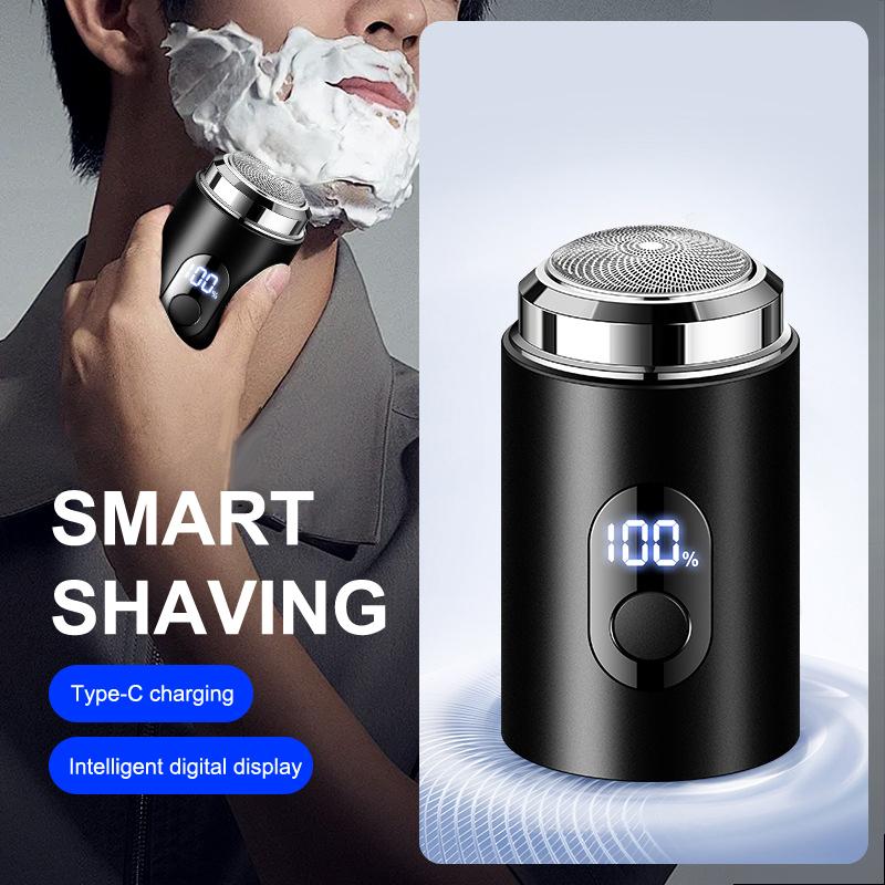 Pánský elektrický mini holicí strojek Dobíjecí Typ-C Nabíjení Do auta Přenosný LED digitální displej Holicí strojek pro mokré a suché holení Muži Ženy Domácí holicí strojek