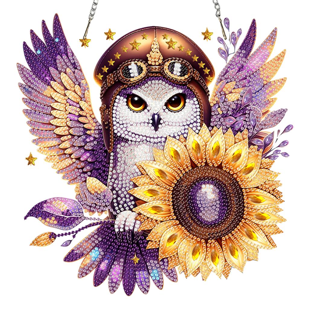 Animal Theme 2D Flat DIY Acrylic Rhinestone Diamond Art Window Pendants Diamond Painting Dots Pendant Wall Door Decoration