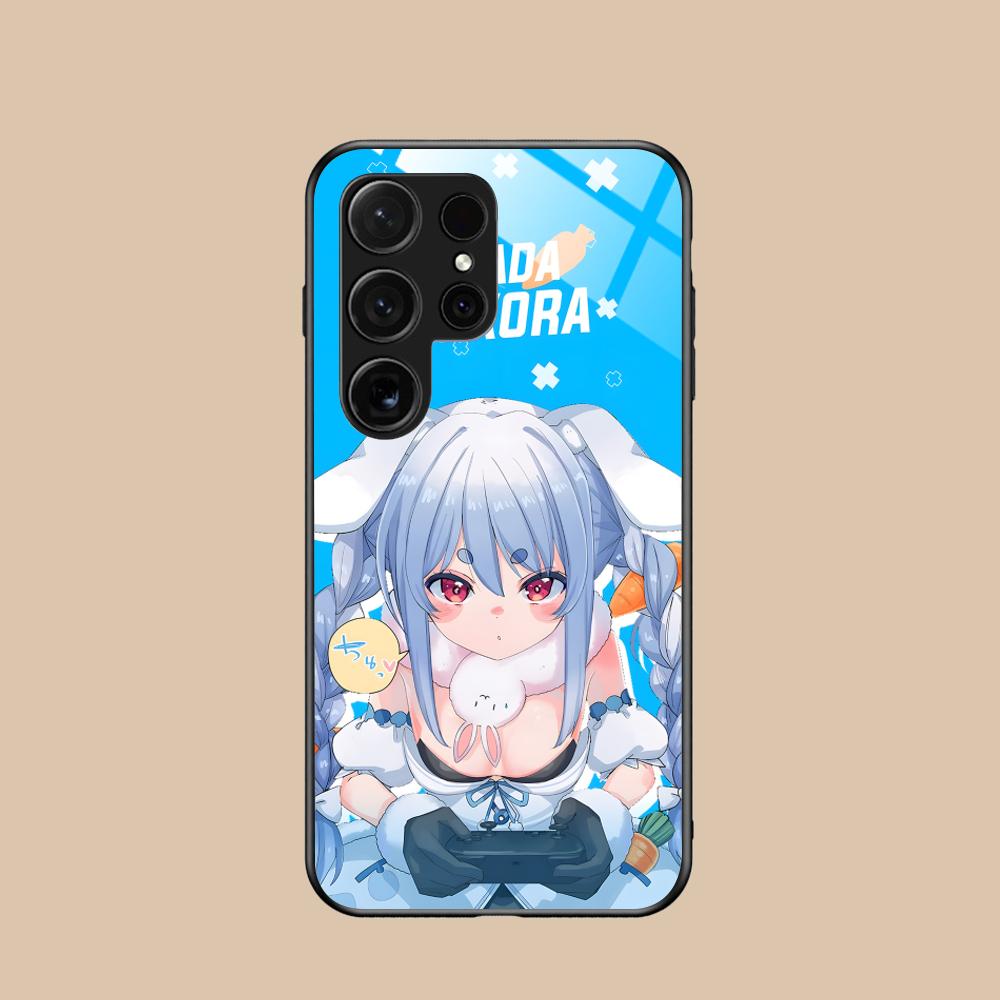 

Holo Usada Pekora Glass Mobile Phone Case for Samsung Galaxy A56 55 54 53 52 51 36 35 34 23 16 15 5G Colorful Cover Galaxy A53 5G
