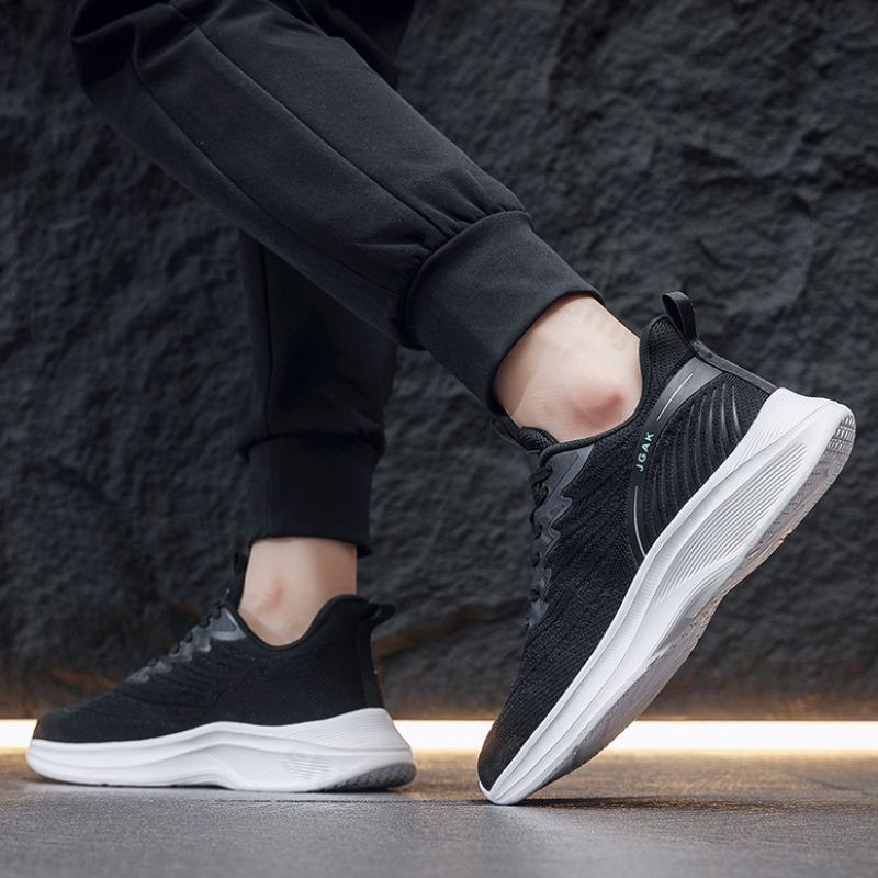 Fashion Men's Fashion Trend Soft Sole Casual Sports Shoes 2025 Autumn New Lightweight Breathable Fly Woven Shallow Mouth Chunky sneakers