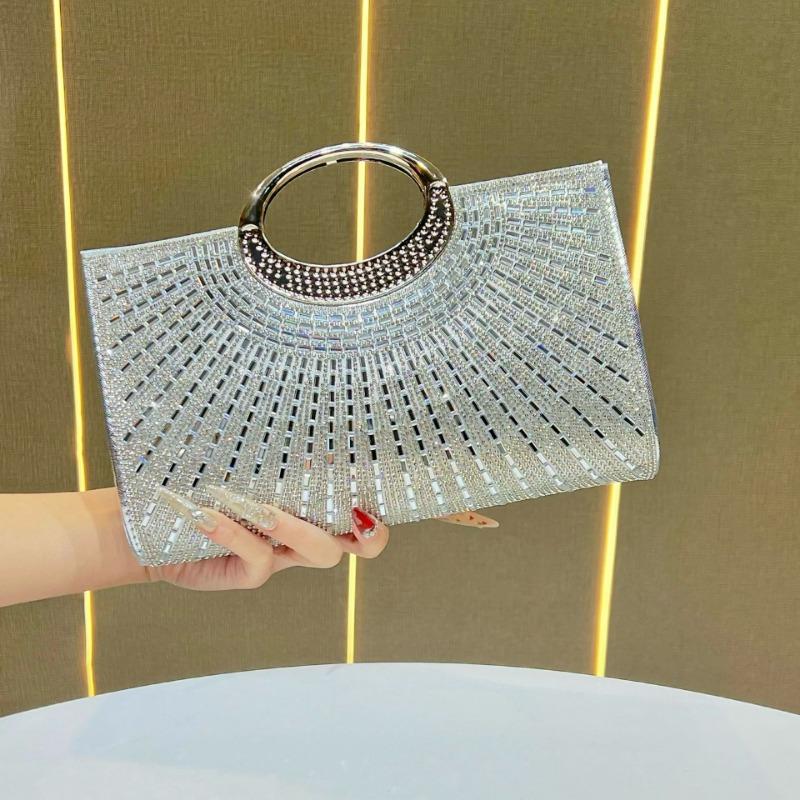 Handtasche, Leichte Luxus-Dinner-Tasche, Modische Strass-Kettentasche, Hochwertige Umhängetasche