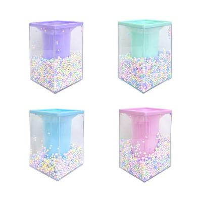 Colorful Foam Ball Pen Cup Plastic Pen Organiser Multifunctional Desktop Cosmetic Organiser For Bathroom Countertop