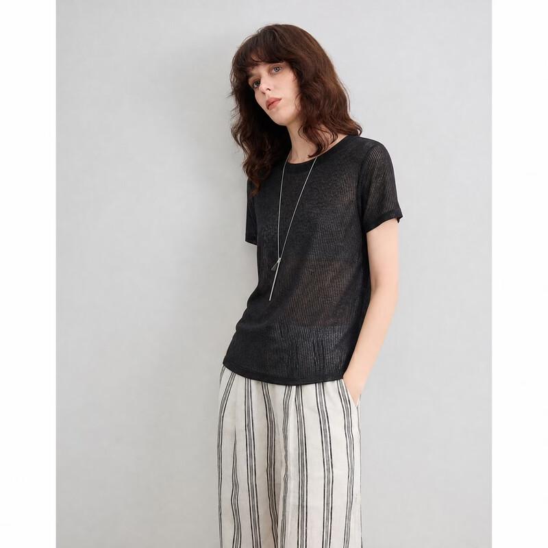 Demana Women's Breathable Linen Blend Short Sleeve T-Shirt