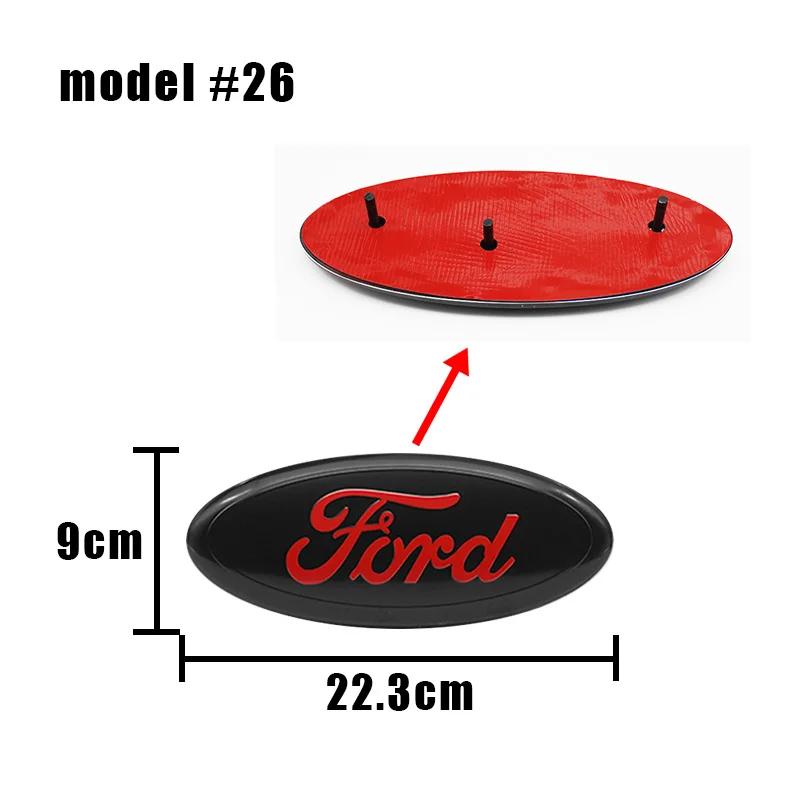 Car Styling Rear Trunk Emblem Replacement Sticker For Ford Kuga Mondeo Fusion Focus 2 Fiesta Ranger Auto Front Hood Badges Decal FKZLV1