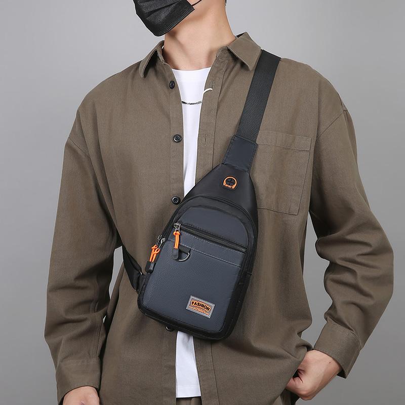 Men's One Shoulder Crossbody Bag – Large Capacity Chest Pack for Outdoor Sports & Cell Phone Storage