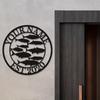 Personalizable Metal Wall Art Fish Design Home Decor Sign