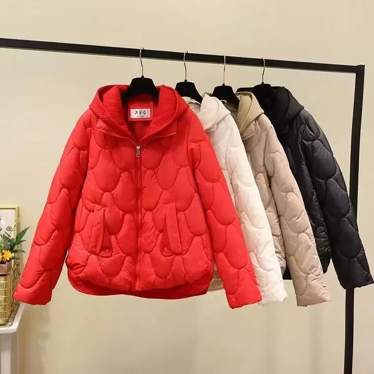 Damen Warme Parkas Mantel Oberbekleidung Damenbekleidung Fake Zweiteilige Baumwollwattierte Gesteppte Winterjacke Damen
