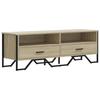 VidaXL Meuble TV chêne sonoma 122x34x41 cm bois d'ingénierie, support TV, buffet TV, meuble multimédia, banc TV, meuble 848580