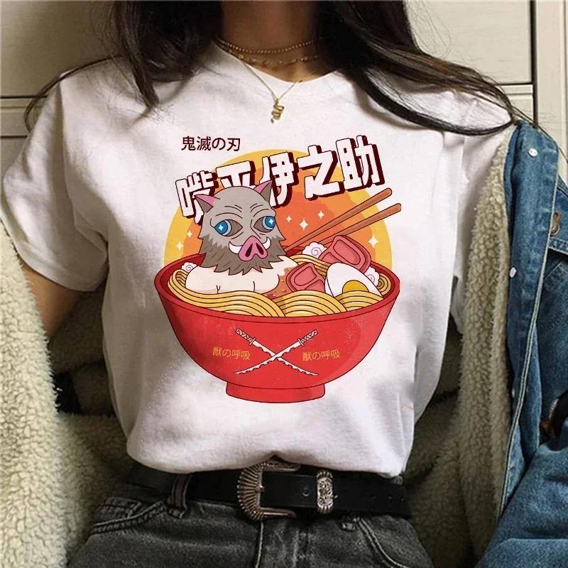 Demon Slayer T Shirt Women Tshirt Female Tanjirou Kamado Graphic Tee Shirt Japanese Anime Manga T-shirt Streetwear Tops Tees