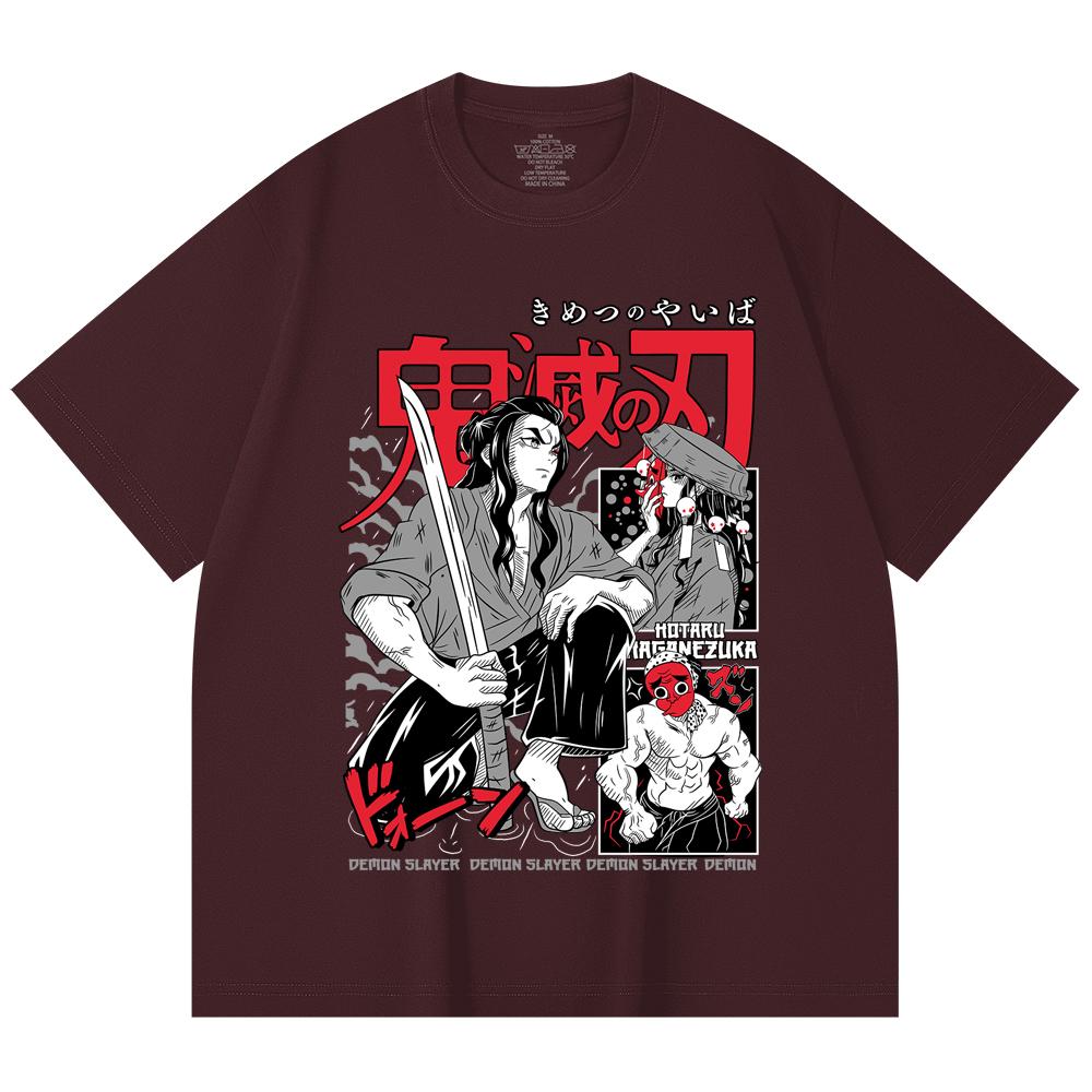 

230 Gsm 100% Cotton Demon Slayer V94 Haganezuka Print Unisex Heavy Cotton T Shirt 2XL