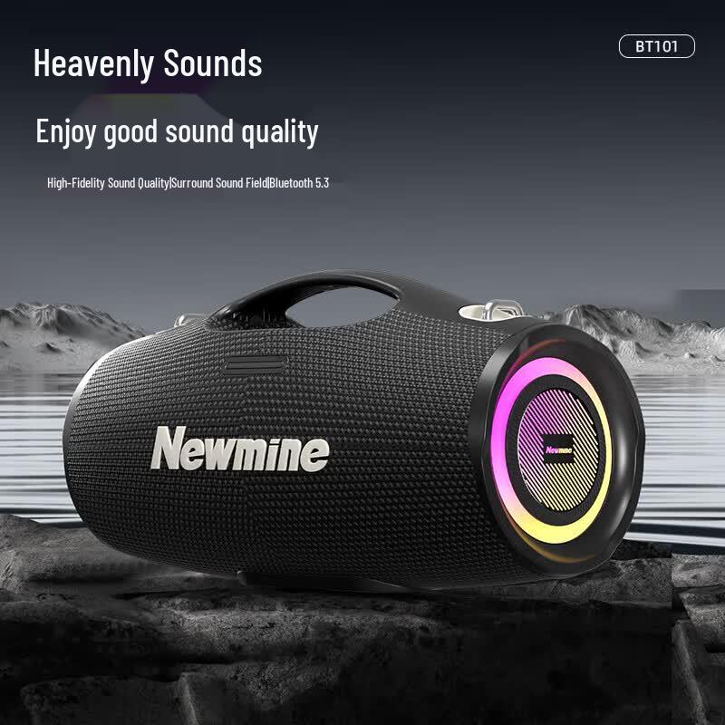 Newmine BT101 Portable Bluetooth Speaker with RGB Lights (CN version)