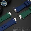 Für MAURICE LACROIX AIKON Gummiarmband-Steg AI6008 6038 6007 Armband Schnellverschluss Metall Stahlkopf Silikon Uhrenarmband