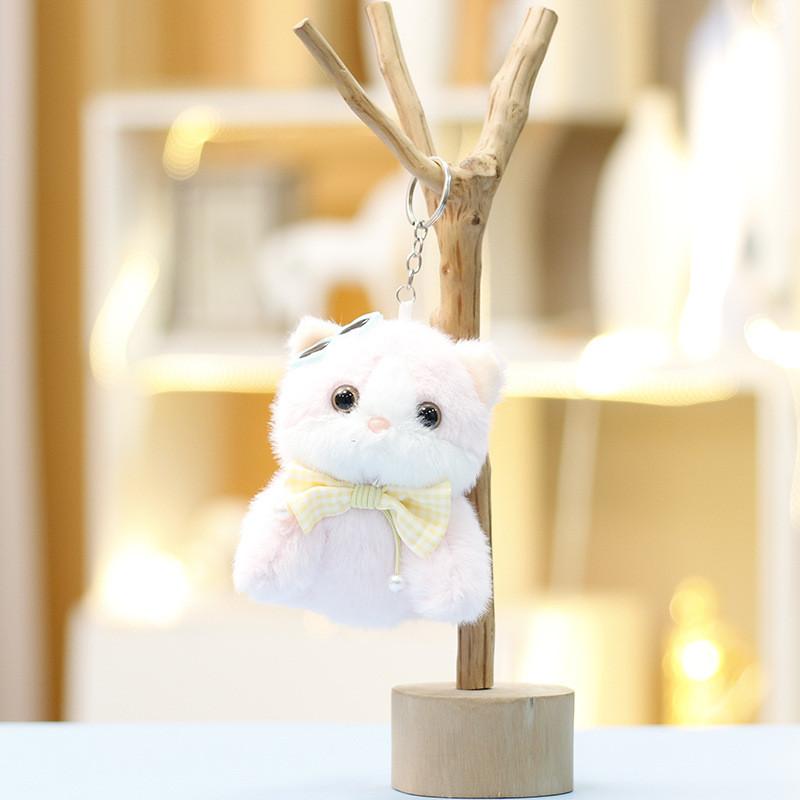 Plush Cat Toy With Short Plush Material For Keychain Girls And Boys Gift