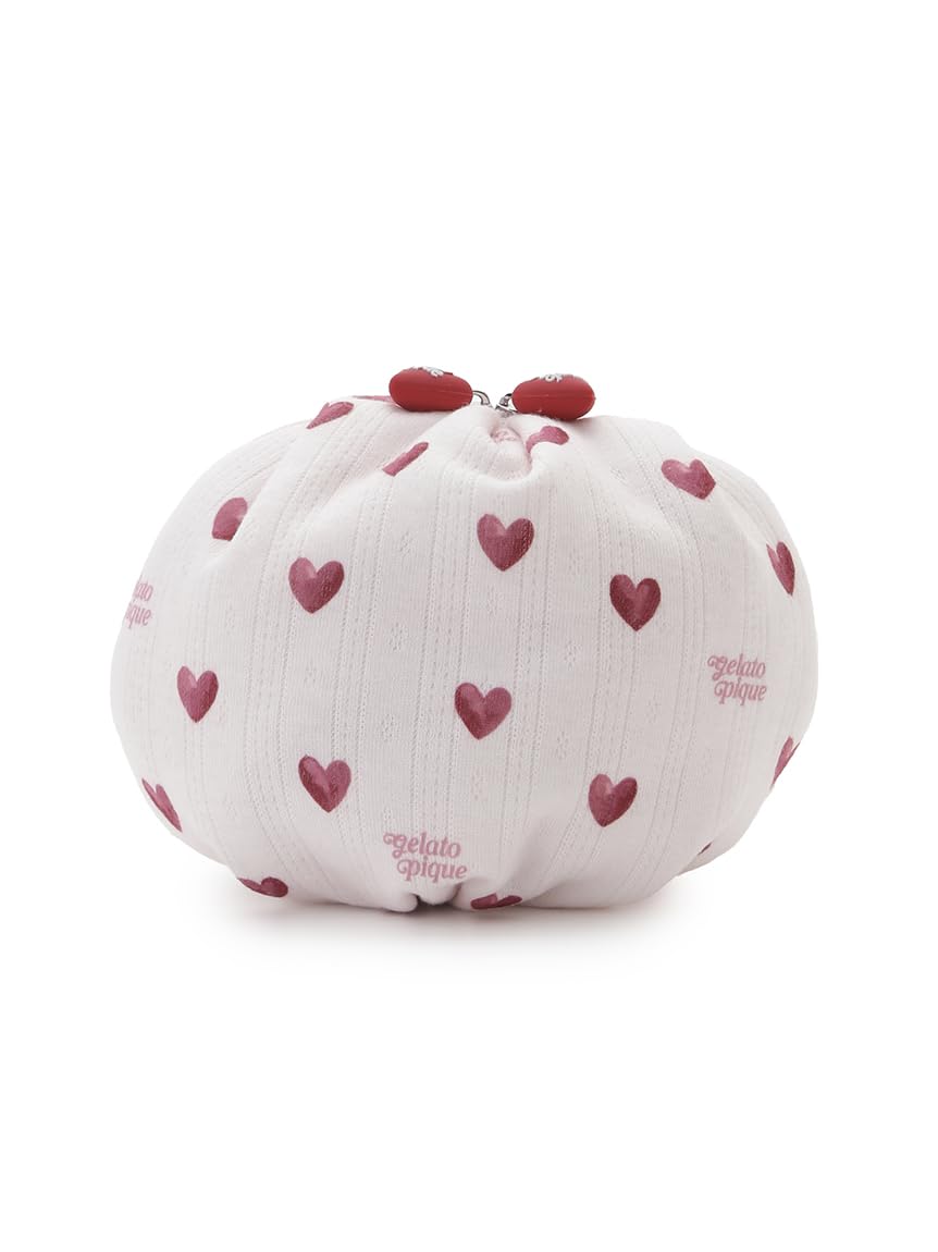 heart pattern pouch PWGB262620 PNK F [Gelato Pique] Needle-punched Women s