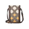 GUCCI Horsebit 1955 Canvas With Leather Cell Phone Pouch, Shoulder Bag, Crossbody Bag Mini Unisex Ebony/Brown