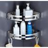 Bathroom Shower Corner Shelf with Two Hooks Stainless Steel, Wall Mount Shelves