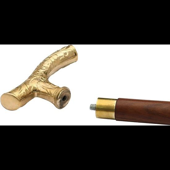 

Ручной работы Палка для ходьбы с ручкой из латуни для головы Дизайн Винтажная Викторианская трость для ходьбы для мужчин и женщин M аэро
