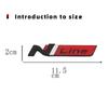 Logo N Line Samolepka na auto Odznak Emblém Obtisk Přední mřížka pro Hyundai I30 2021 Sonata Elantra Veloster Kona Tucson