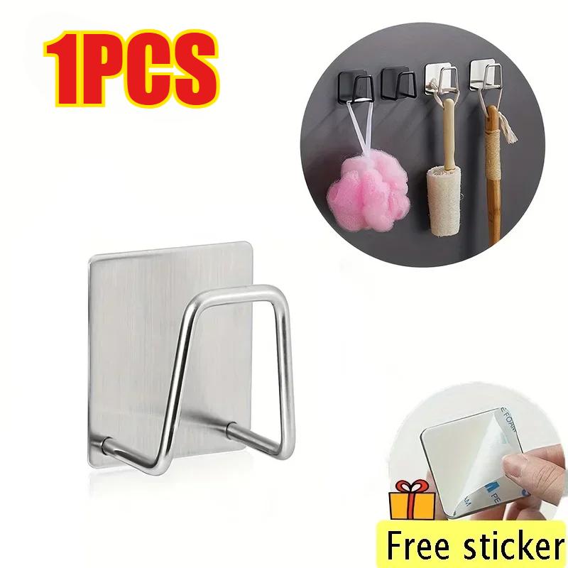 Kitchen Stainless Sink Sponges Racks Self Adhesive Sink Sponges Drain Drying Rack Household Wall Hooks Storage Organizer