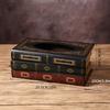 Wood Tissue Box Holder Retro American Styles Home Decoration Kitchen Countertop Organizers