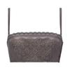 AMOSTYLE Daisy Garden Bandeau Bra M013 Size F70 (Removable Straps), (Gray),