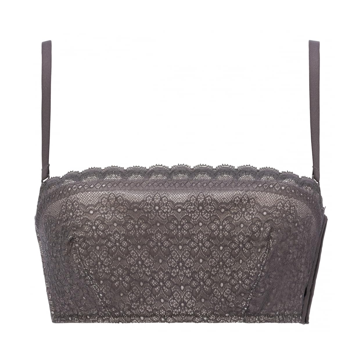 

AMOSTYLE Daisy Garden Bandeau Bra M013 Size F70 (Removable Straps), (Gray),
