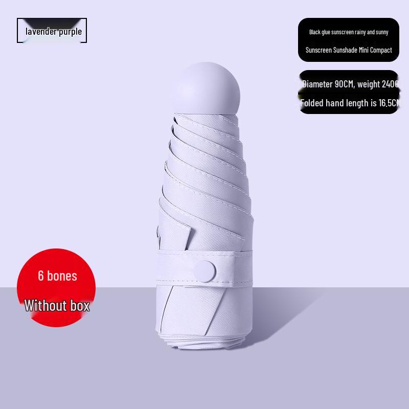 Ultralight Five-Fold UV Protection Compact Umbrella for Sun & Rain