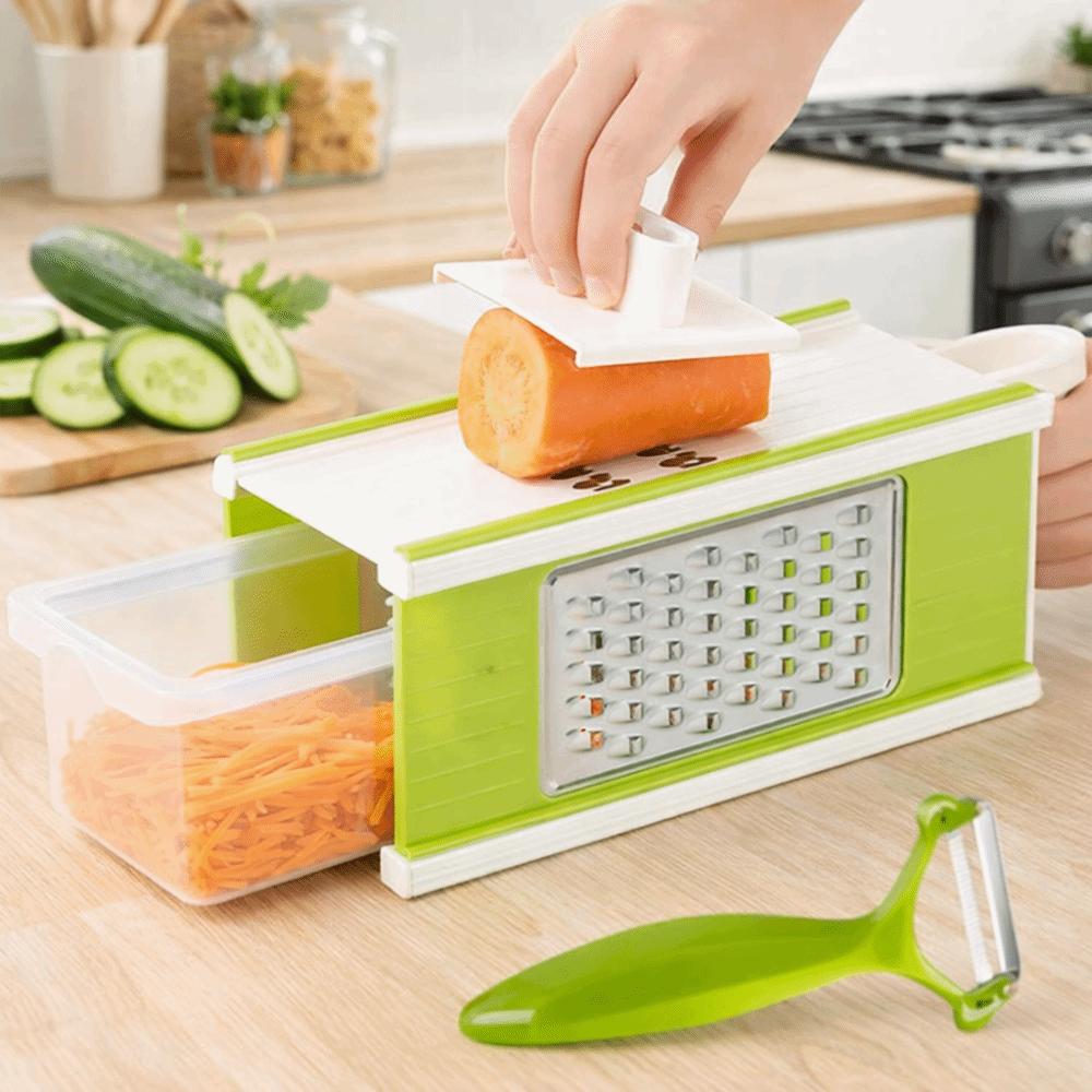 Manual Vegetable Chopper 5 In 1 Carrot Cutter Multi-functional Potato Slicer  Cafeteria