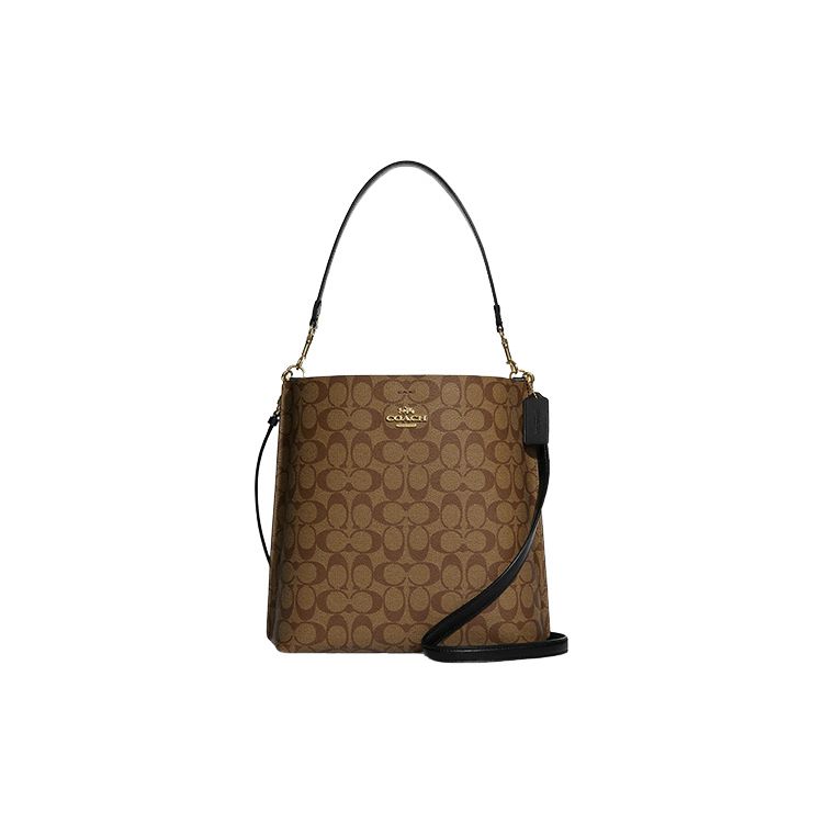 

Coach Mollie Classic Monogram Snap Closure Detachable Handle Shoulder Strap Canvas With Leather Bucket Bag Crossbody Shoulder Bag 28 CA561-IMCBI Gift Box Sets (Basic Set+Black Box)