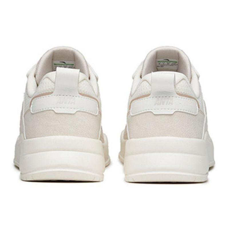 Anta Lightweight Durable Low-Top Skate Shoes Men Sneakers White Gray 912228821-1