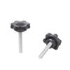 6Pcs Industrial Screws Ergonomic Knob Plastic Tighten Bolt Knob Hexagonal Head Handle Hand Screw Plastic Tighten Bolt