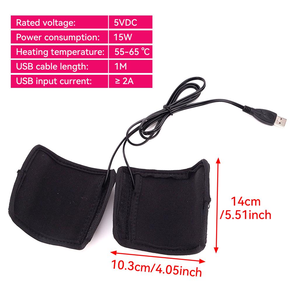 1 Pair Motorcycle Heated Grips USB Electric Bicycle Motorbike Handle Handlebar Warmer 7.5W  Anti Slip Bicycle Removable Grips