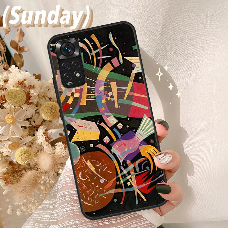 Wassily Kandinsky Abstract Artistic Case For Redmi Note 11 10 8 9 12 Pro Plus Note 12S 11S 10S 9S Cover For Redmi 12C 9C 10C 10A