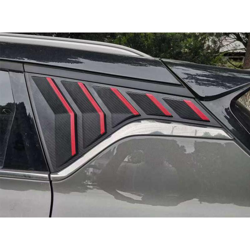 DinCh 2pcs Rear Triangular Window Decorative Shutters Louvers Spoiler Panel  For Geely Coolray Cool -