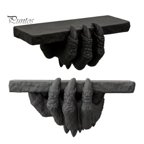 Decorative Wall Storage Dragon Claw Shelf, PETG Floating Display Stand, 3D Shelf Print Gothic Rack for Small Ornaments And Collectibles