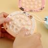 Push Bubble Game Console Keychain Pendant Stress Relief Mini Bubble Popping Game Machine Portable Bubble Squeeze Sensory Fidget Toy